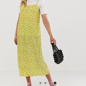 Nobody's Child plisse midi cami dress in ditsy floral